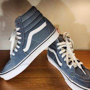 VANS Suede/Canvas SK8-Hi World`s #1 Skateboard Shoe Blue Men (5.0) /Women (6.5)